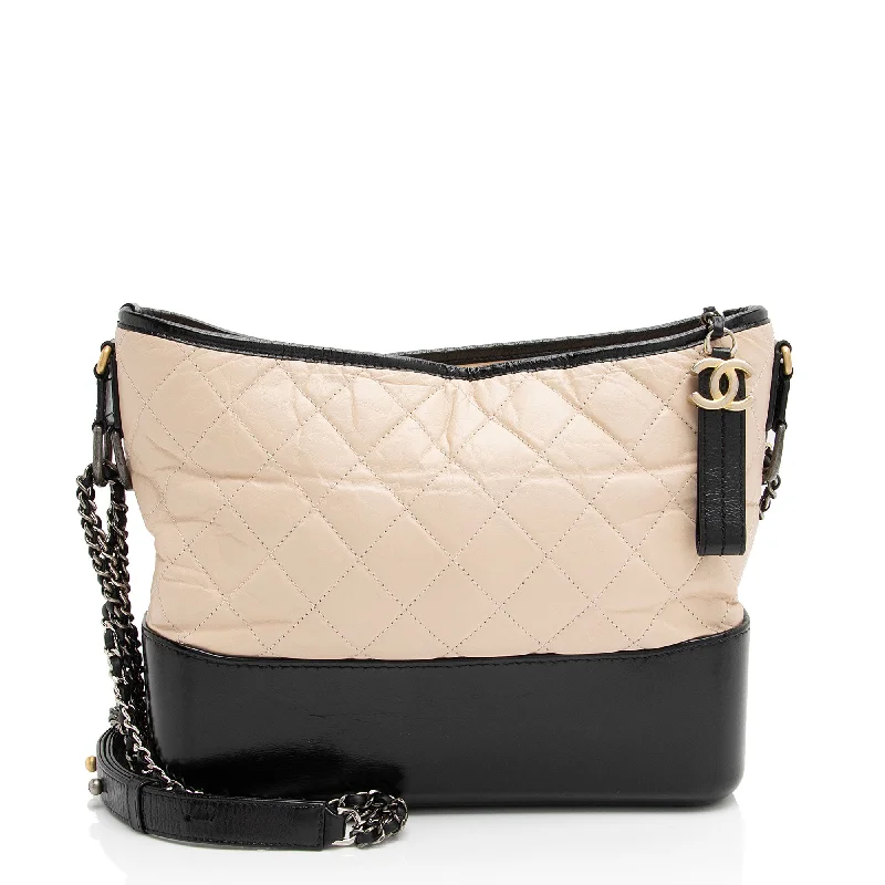 Chanel Aged Calfskin Gabrielle Medium Hobo (SHF-emz7MK)