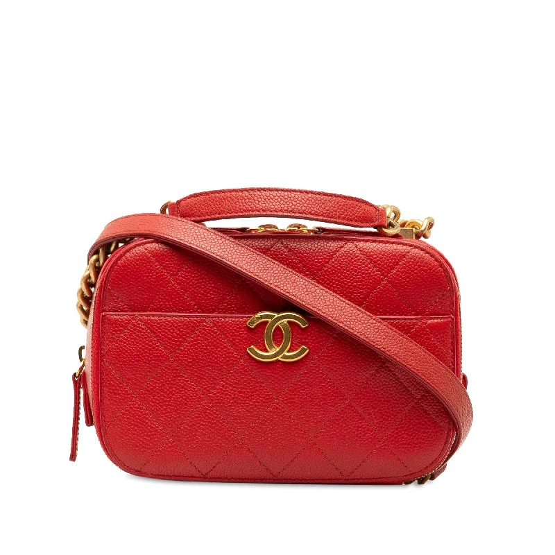 Chanel Small Quilted Caviar Top Handle Camera Bag (SHG-t5q9uY)