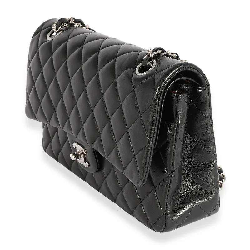 Chanel Black Quilted Lambskin Medium Classic Double Flap Bag