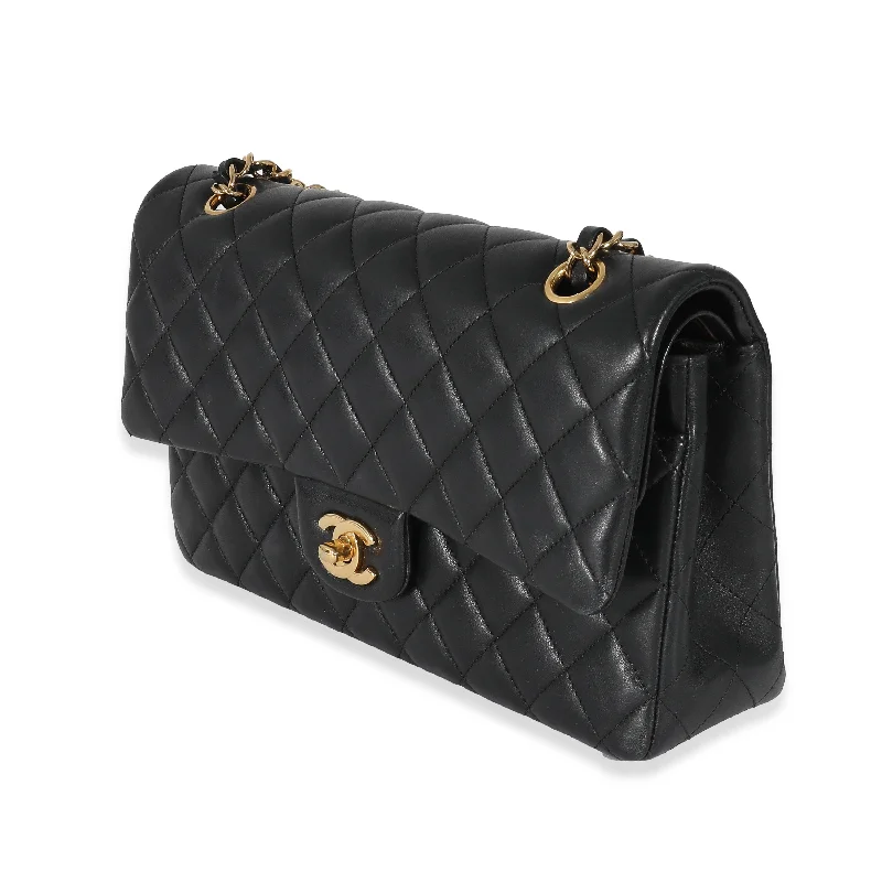 Chanel Black Lambskin Medium Classic Double Flap Bag