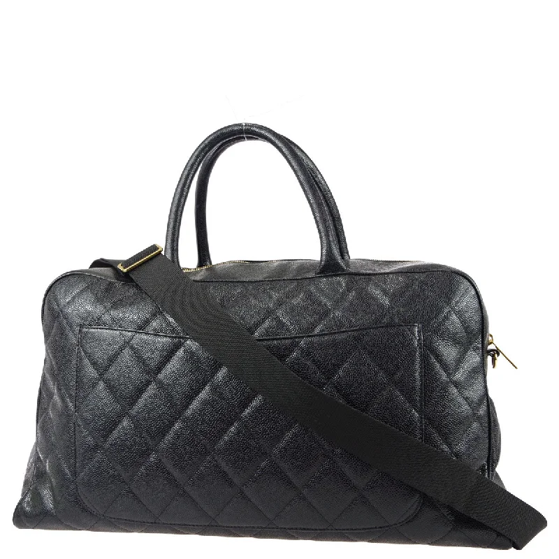 Chanel * 2003-2004 Bowling Bag 50 Black Caviar