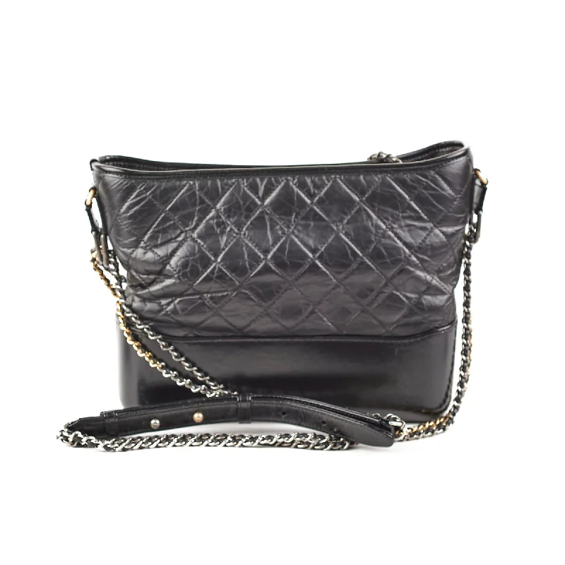 Chanel Gabriel Medium Hobo Calfskin Black