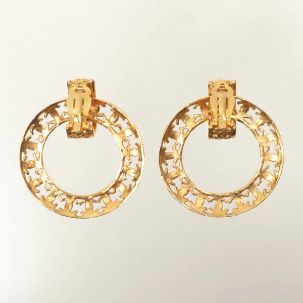 Chanel 1990 Made Coco Mark Hoop Earrings