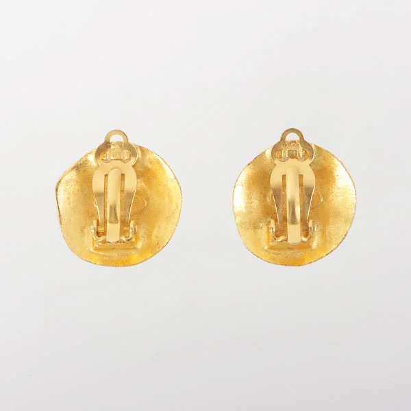 Chanel 1995 Made Round Cc Mark Earrings