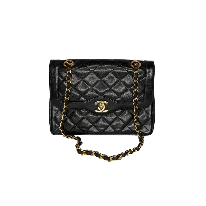 Chanel bag Vintage Black Coco Paris Double Flap Bag