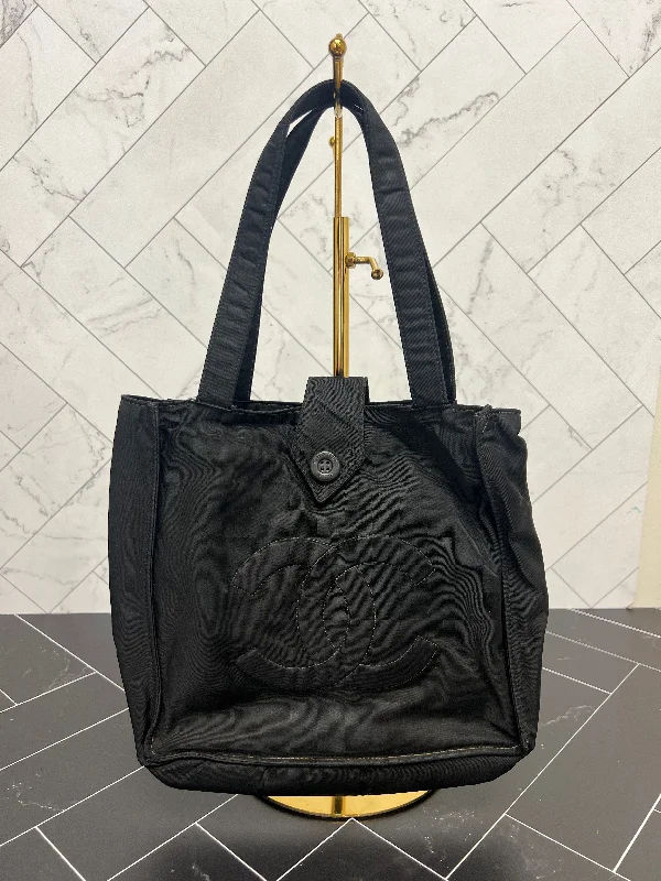 Chanel Black Nylon VIP Tote