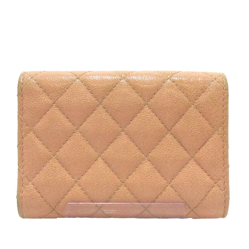 CHANEL Caviar Boy Trifold Wallet Small Wallets