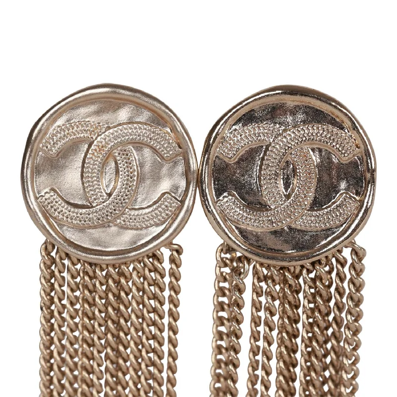 Chanel "CC" Light Gold Dusters Earrings