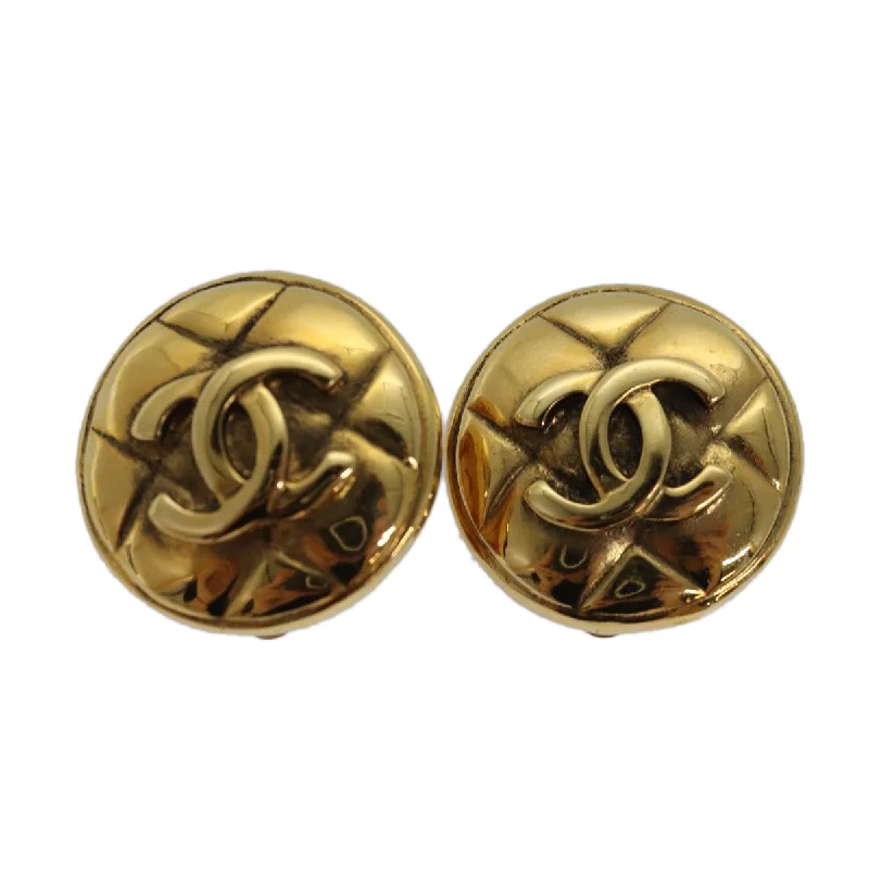 CHANEL COCO Mark Earring metal Gold CC  am6613