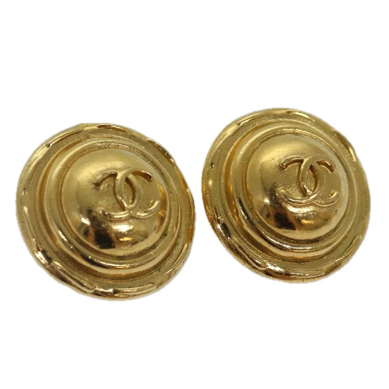 CHANEL COCO Mark Earring metal Gold CC  yk14445