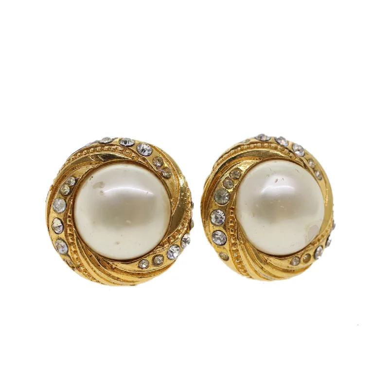 CHANEL Earring Gold Tone CC  ar9890B