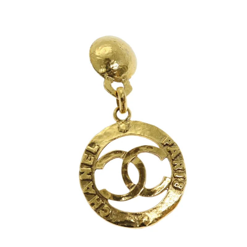 CHANEL Earring Metal One Side Only Gold CC  bs13983