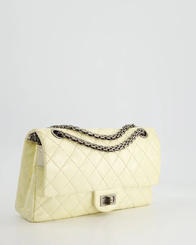 Chanel Lemon Patent Small Reissue Double Flap Bag with Ruthenium Hardware