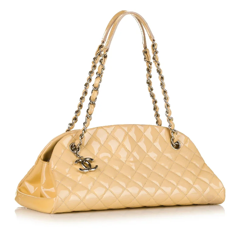 Chanel Mademoiselle Patent Leather Bowling Bag (35349)