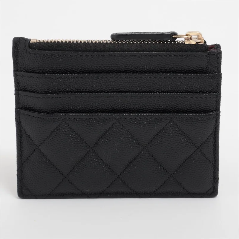 Chanel Matrasse Caviar S Coin Case Black G  29th