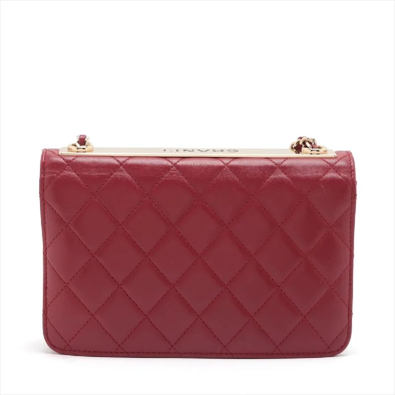 Chanel Matrasse in Chain Wallet Red G