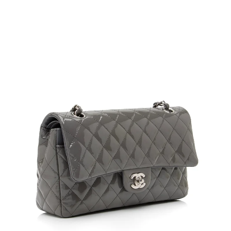 Chanel Patent Leather Classic Medium Double Flap Bag (23514)