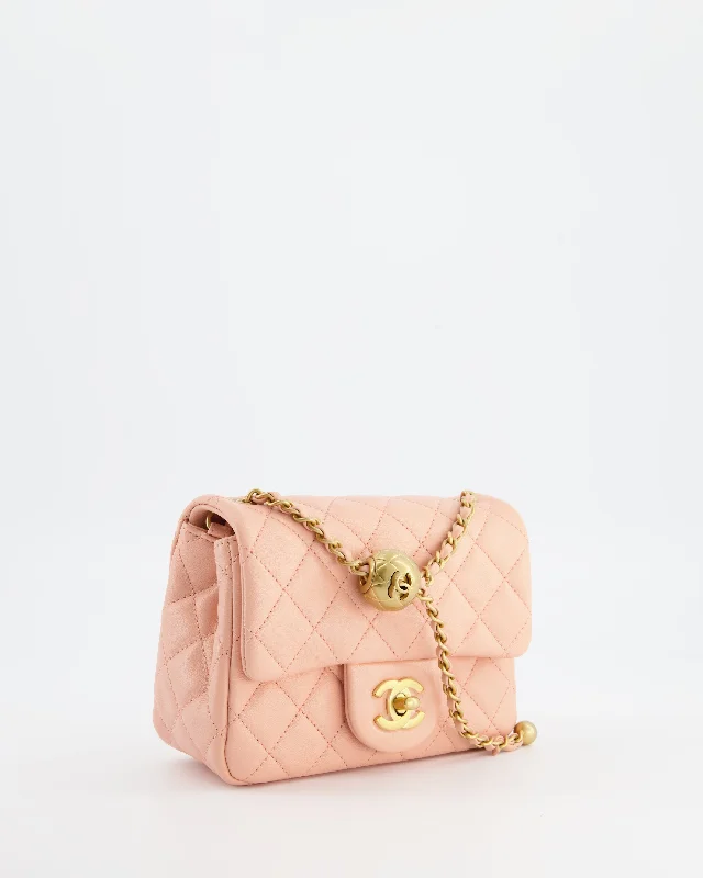 Chanel Pearl Crush Mini Square Flap Bag with Brushed Gold Hardware