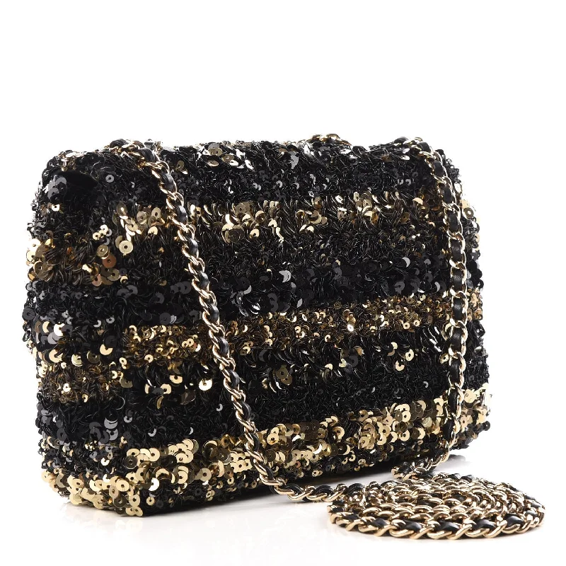 CHANEL Sequin Classic Mini Flap Bag