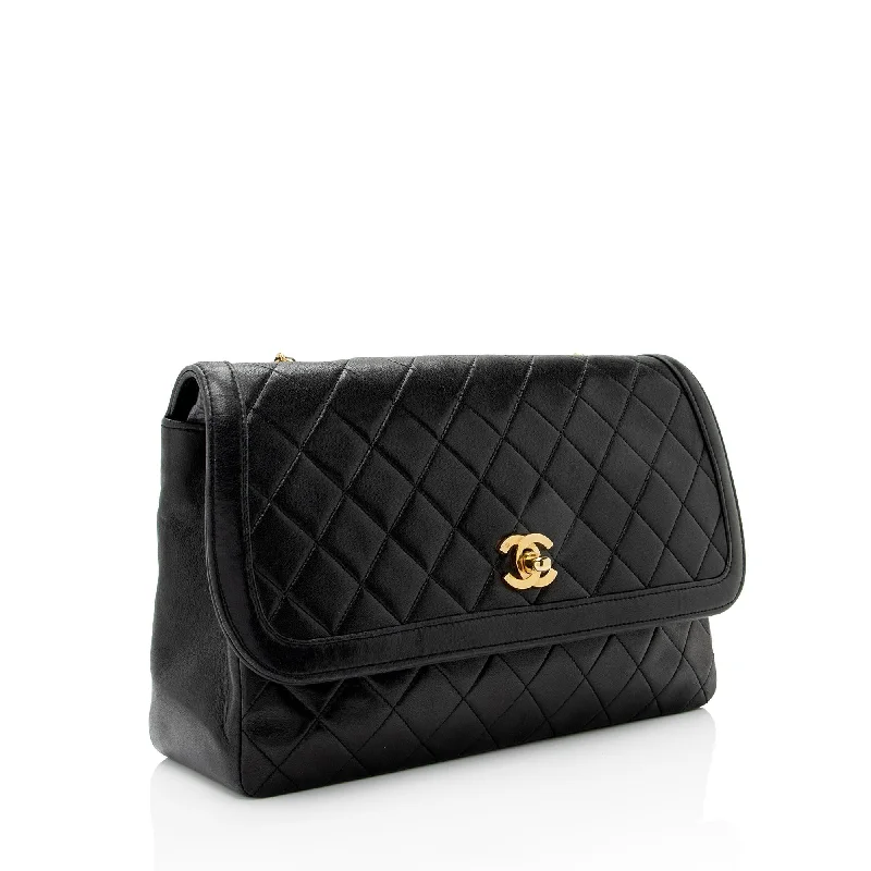 Chanel Vintage Lambskin Medium Single Flap Bag (jQAZoL)