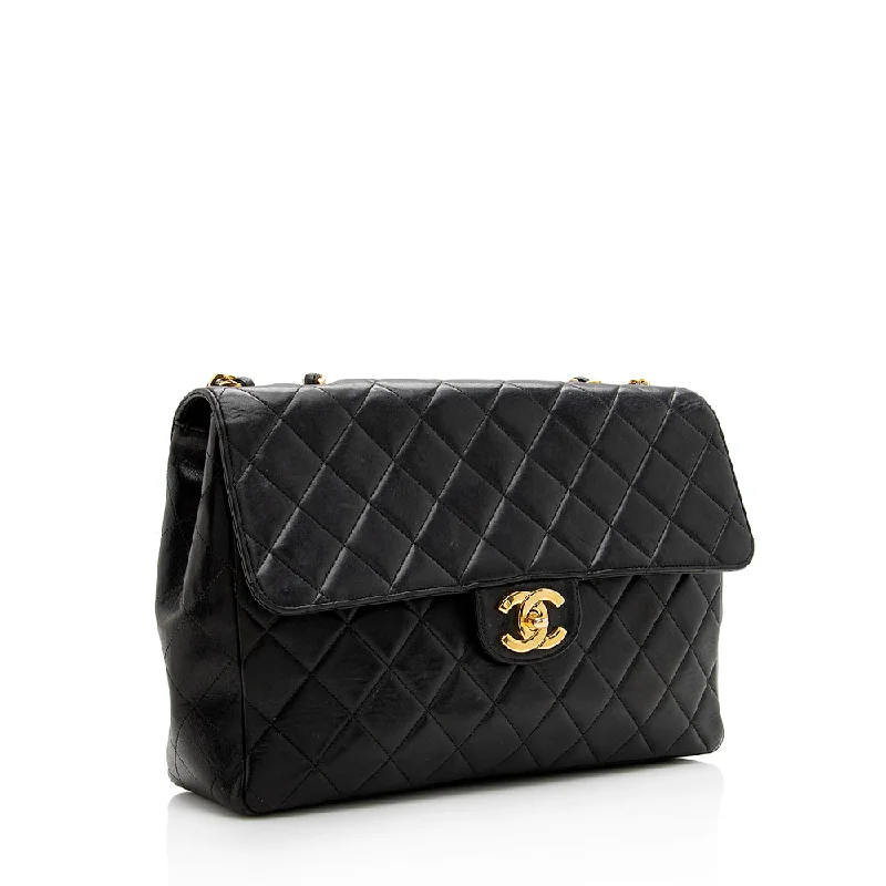 Chanel Vintage Lambskin Jumbo Single Flap Bag - FINAL SALE (18413)