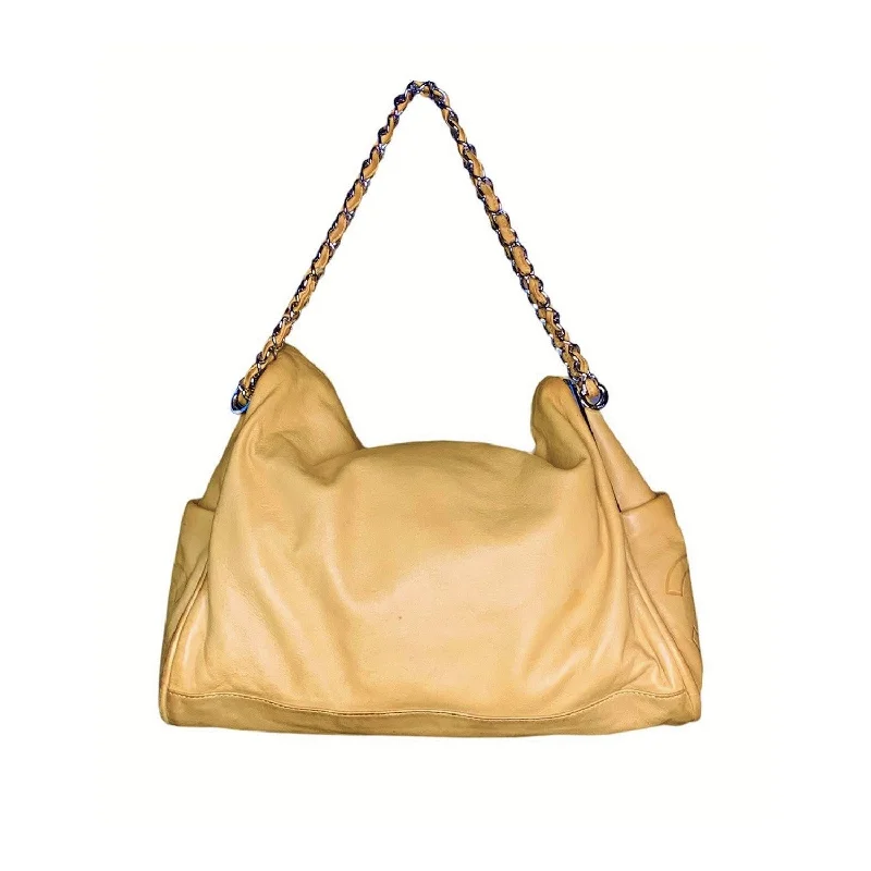 Chanel Ultra Soft Beige Lambskin Hobo