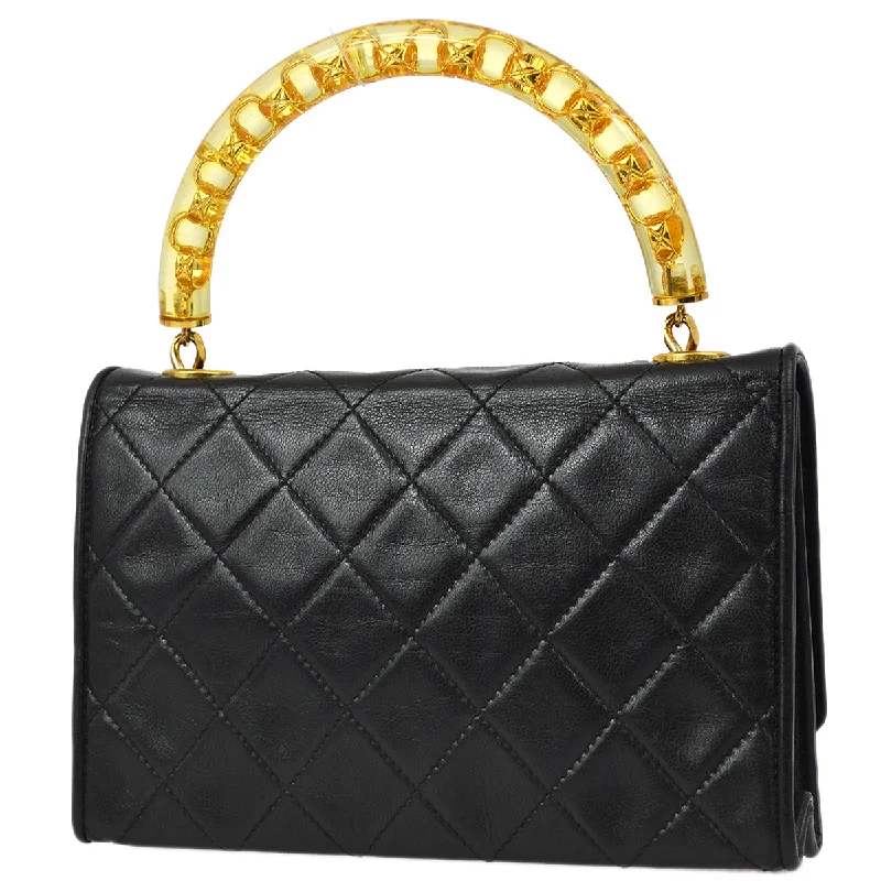 Chanel 1989-1991 Black Lambskin Handbag