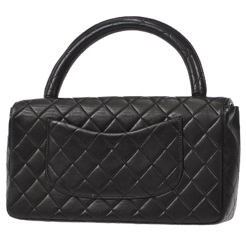 Chanel 1991-1994 Classic Flap Handbag Medium Black Lambskin