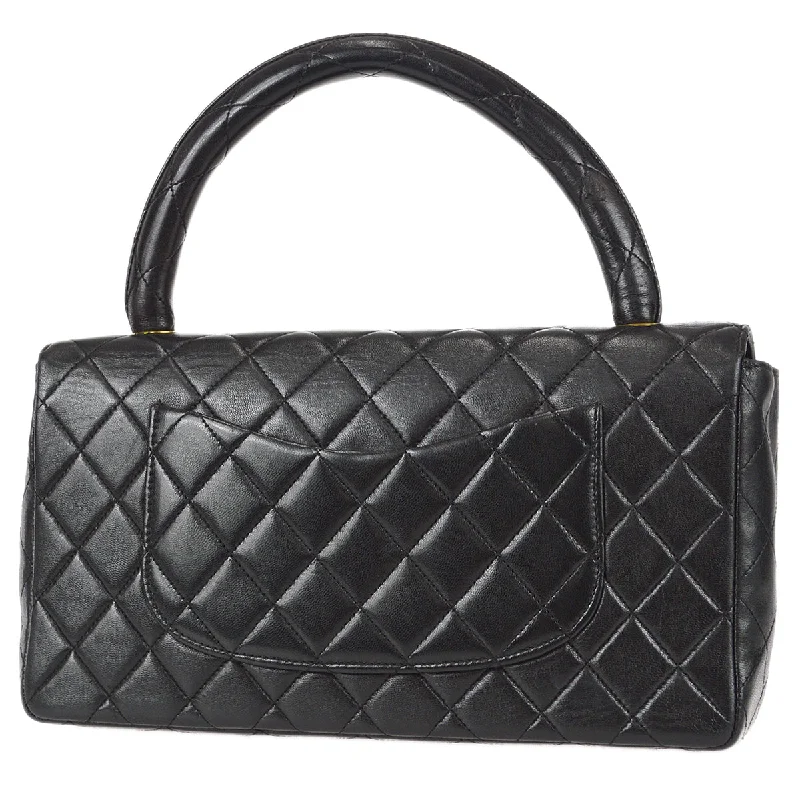 Chanel 1994 Classic Single Flap Medium Handbag Black Lambskin