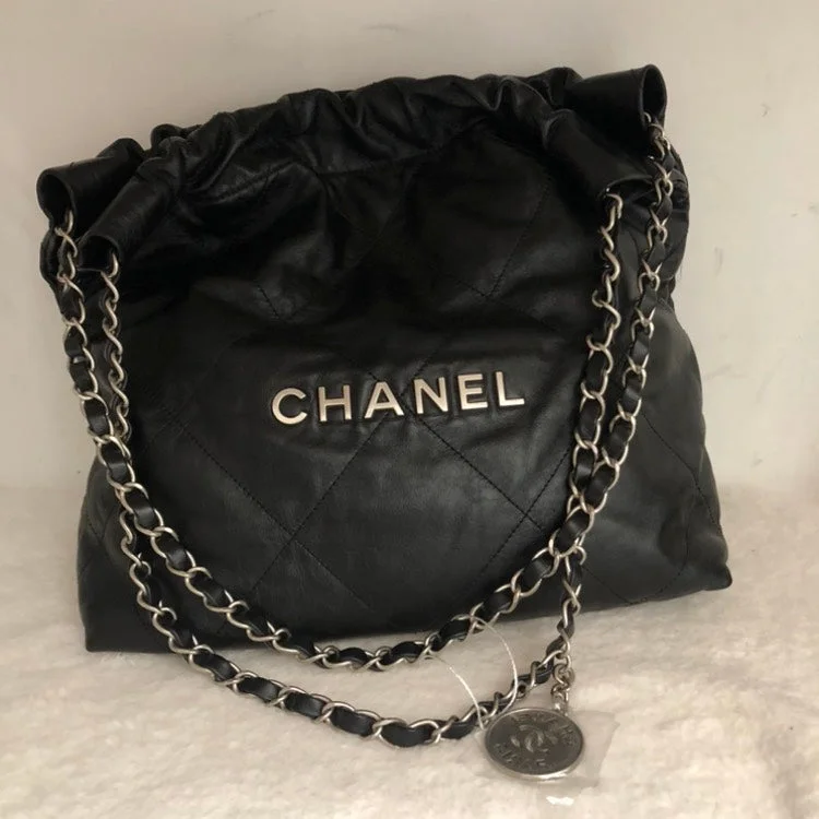 Chanel 22 Chain Hobo Quilted Calfskin Small