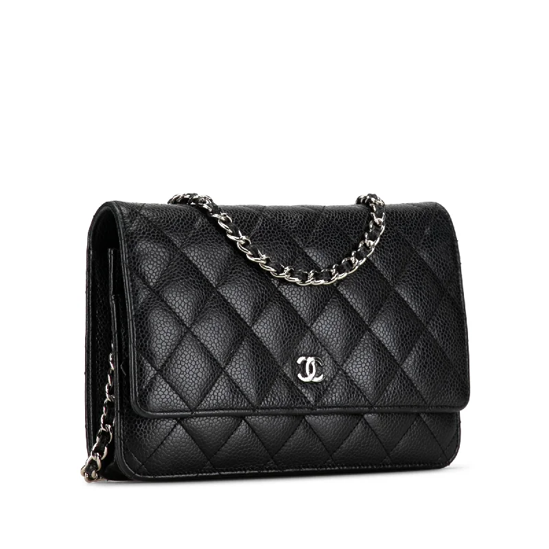 CHANEL CC Caviar Wallet on Chain Crossbody Bag