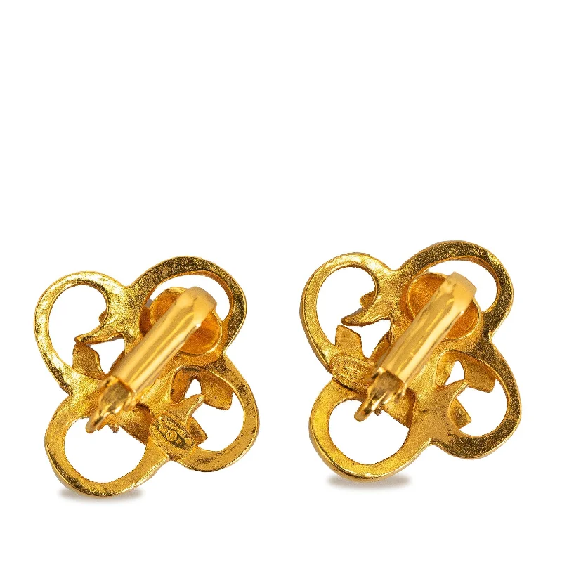 CHANEL CC Clip On Earrings Costume Earrings