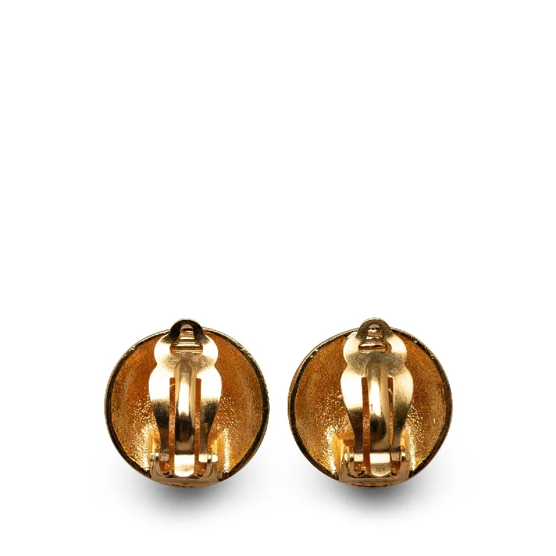 CHANEL CC Clip On Earrings Costume Earrings