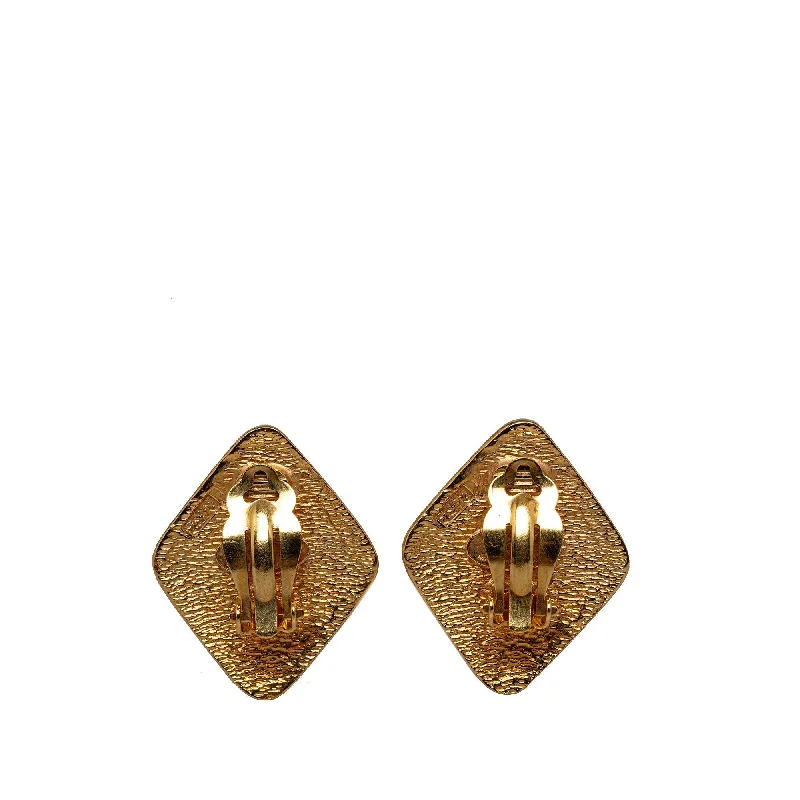 CHANEL CC Clip On Earrings Costume Earrings