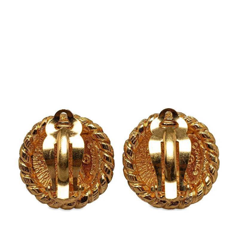 CHANEL CC Clip On Earrings Costume Earrings