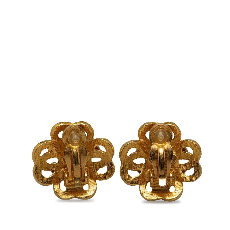 CHANEL CC Clip On Earrings Costume Earrings