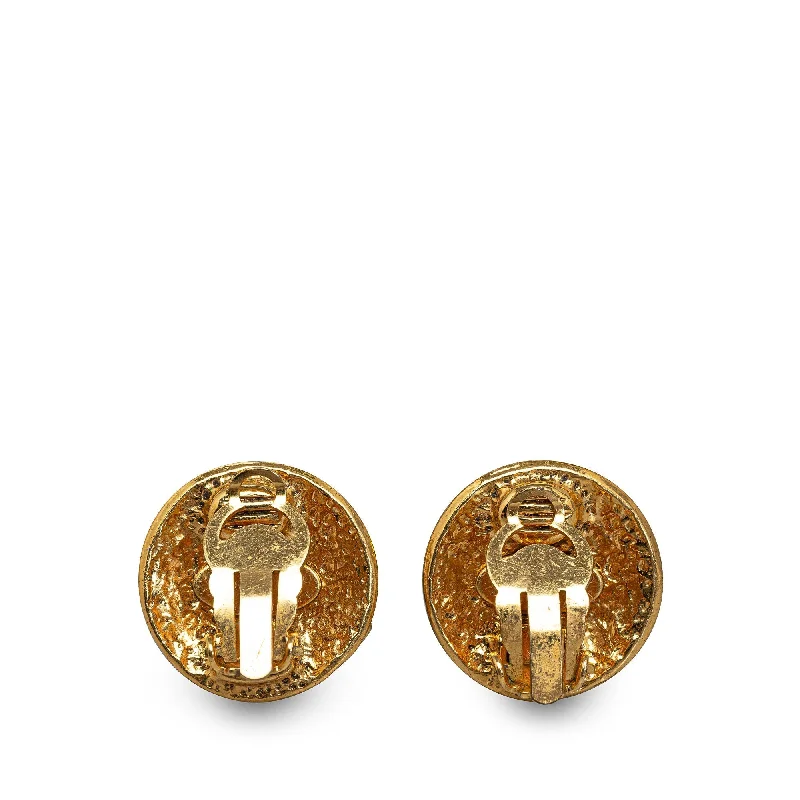 CHANEL CC Clip On Earrings Costume Earrings