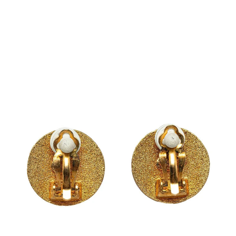 CHANEL CC Clip On Earrings Costume Earrings