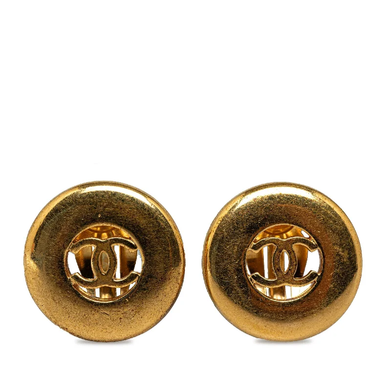 CHANEL CC Clip On Earrings Costume Earrings