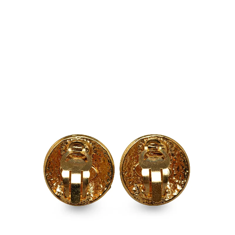 CHANEL CC Clip On Earrings Costume Earrings