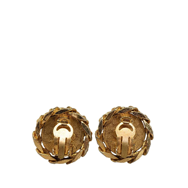 CHANEL CC Clip On Earrings Costume Earrings