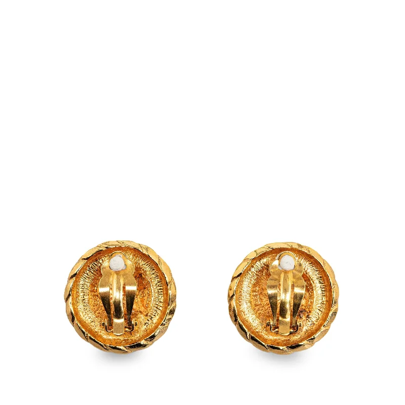 CHANEL CC Clip On Earrings Costume Earrings