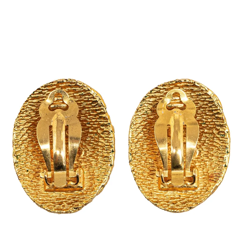 CHANEL CC Clip On Earrings Costume Earrings