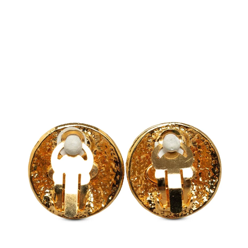 CHANEL CC Clip On Earrings Costume Earrings