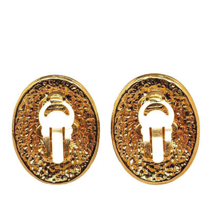 CHANEL CC Clip On Earrings Costume Earrings