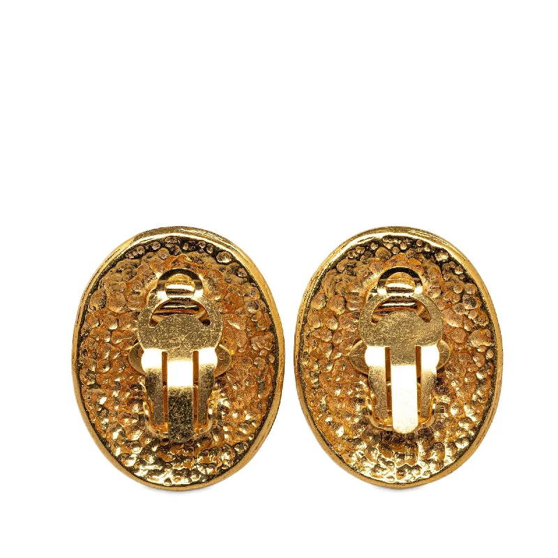 CHANEL CC Clip On Earrings Costume Earrings