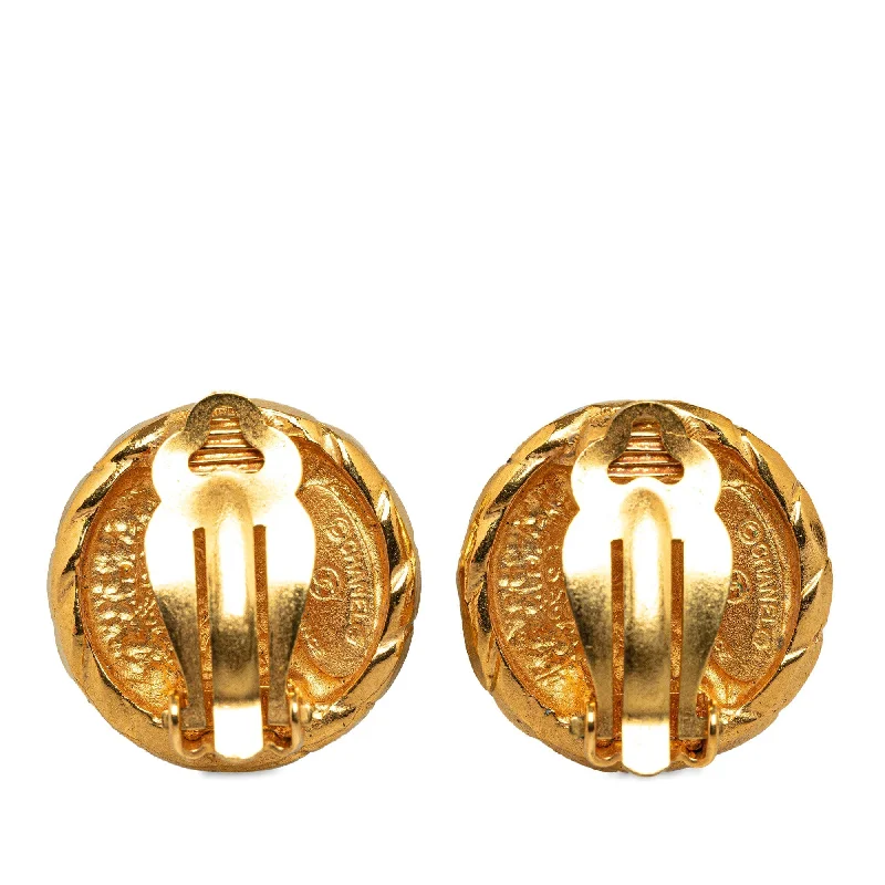 CHANEL CC Clip On Earrings Costume Earrings