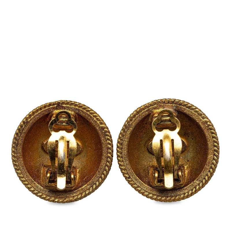 CHANEL CC Clip On Earrings Costume Earrings