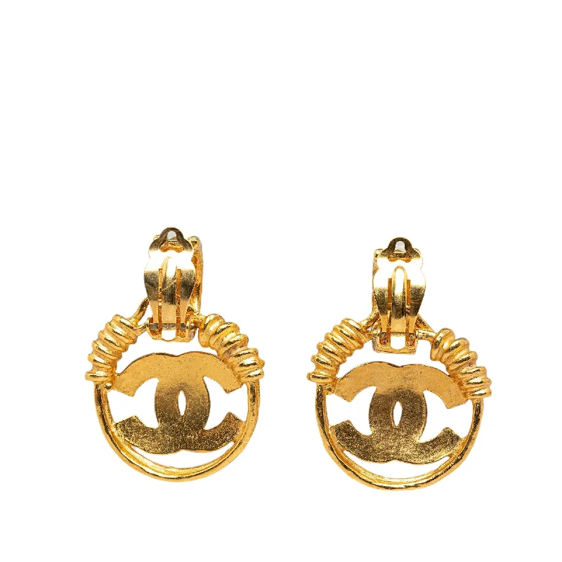 CHANEL CC Clip On Earrings Costume Earrings