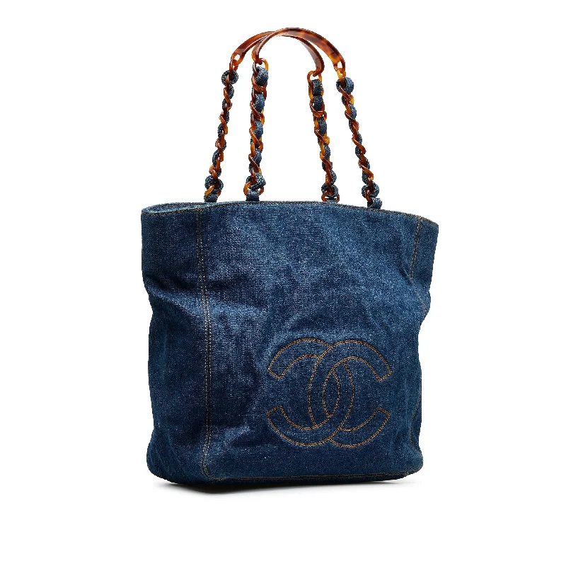 CHANEL CC Denim Tote Bag